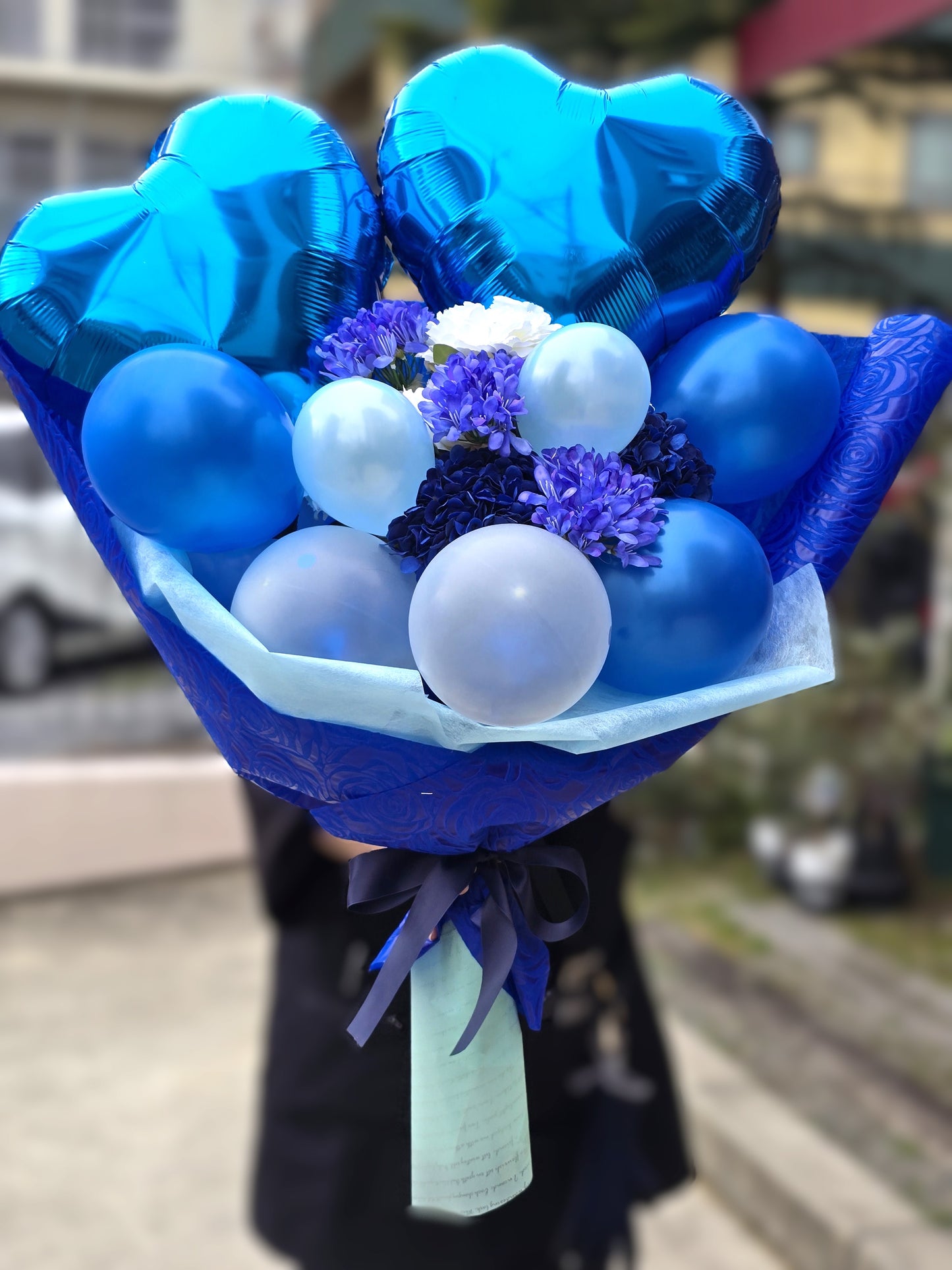【Balloon&Flower】造花×バルーンの花束 3カラー
