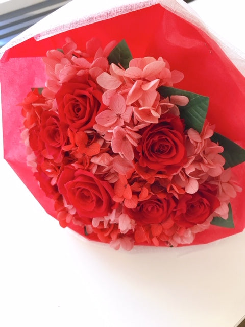 【プリザーブドフラワー】バラの花束 3種