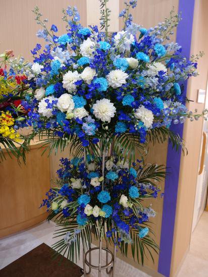 【生花】二段スタンド(ブルータワー)