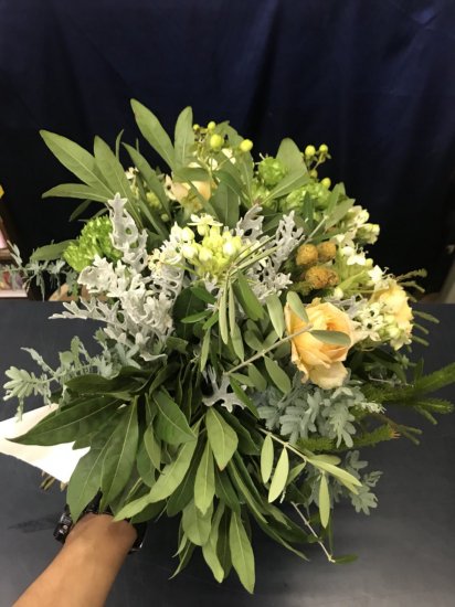 【生花】ナチュラルブーケ(ウッディリーフ)