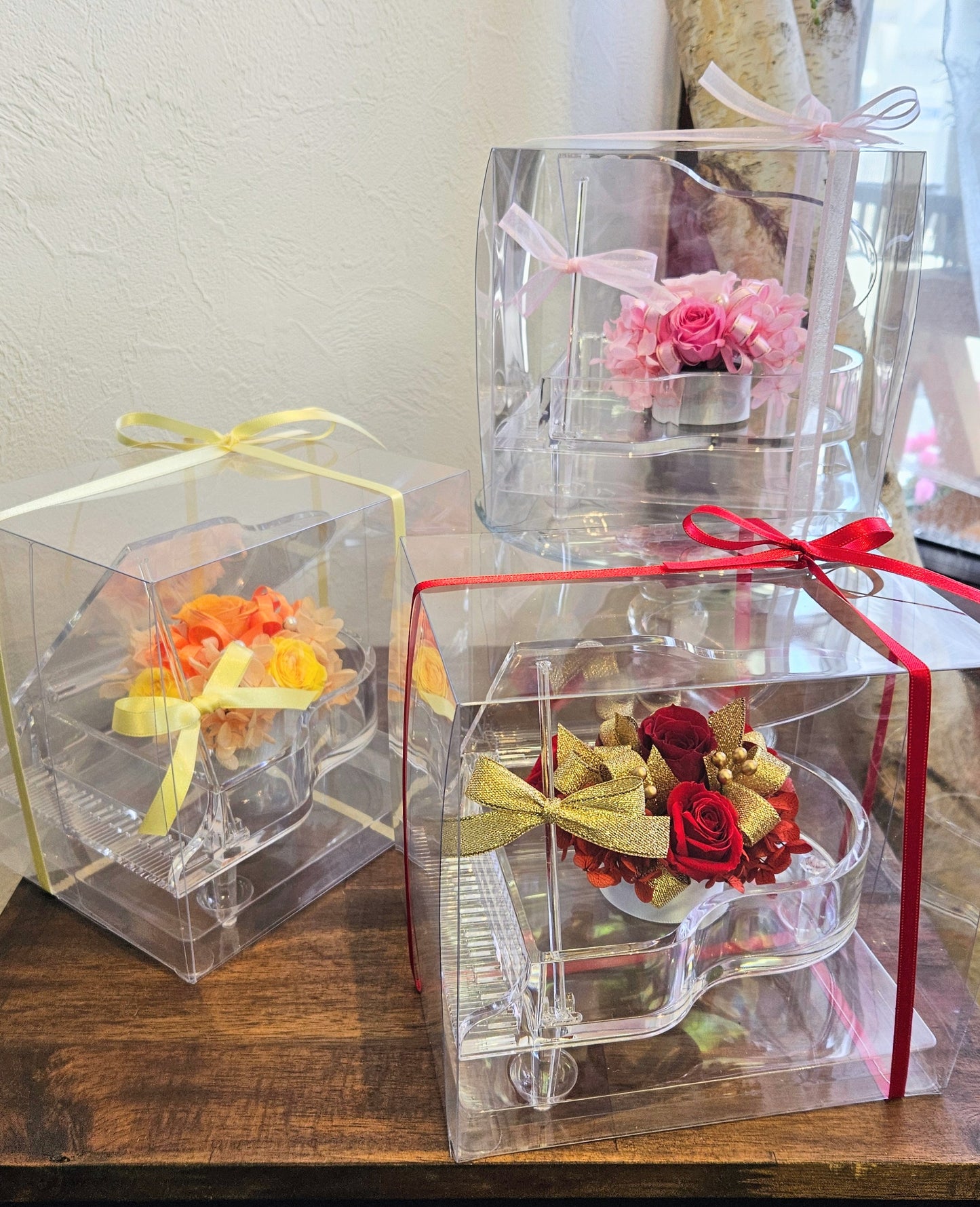 【プリザーブドフラワー】ピアノ 3種