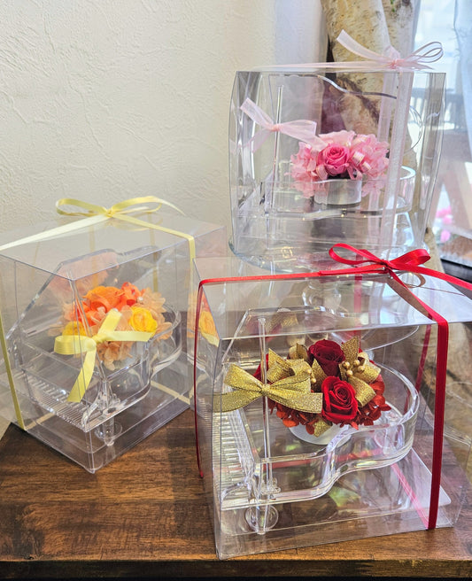 【プリザーブドフラワー】ピアノ 3種