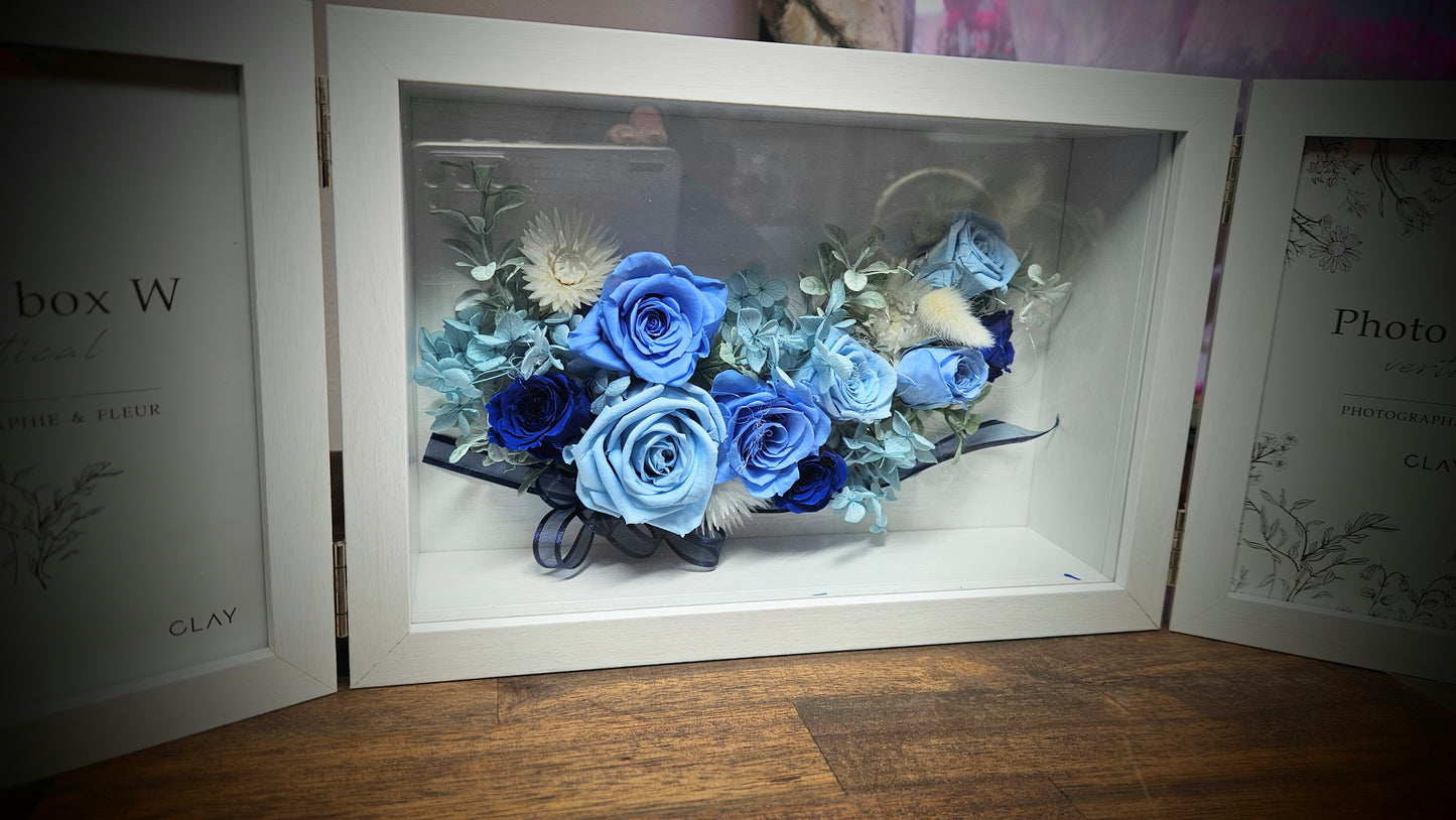 【プリザーブドフラワー】フォトフレームダブル