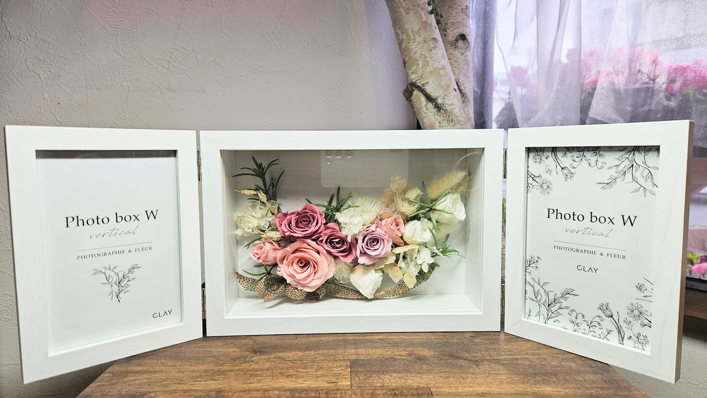 【プリザーブドフラワー】フォトフレームダブル