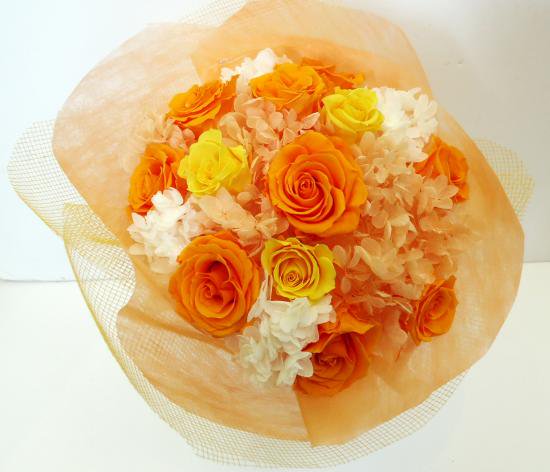 【プリザーブドフラワー】バラの花束　3種