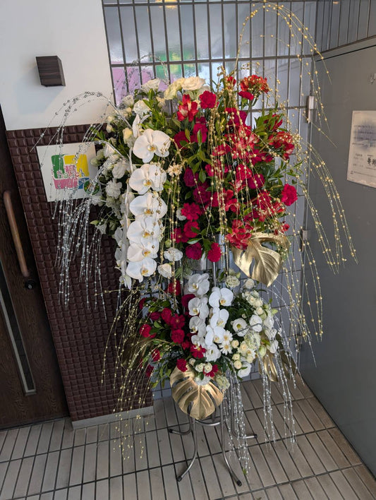 生花スタンド　花火